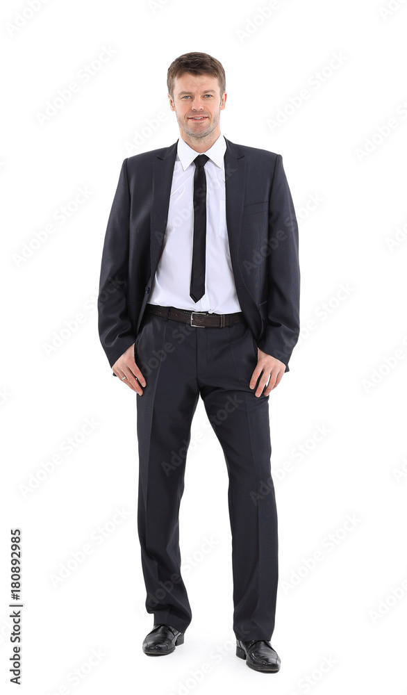 in full growth .successful handsome businessman in full growth .successful handsome businessman