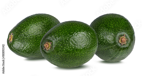 Fresh avocado isolated on white background with clipping path