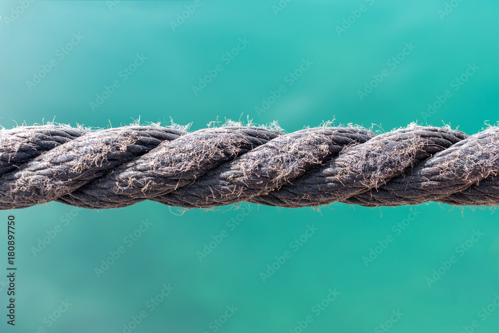 Fototapeta premium rope on the background of the sea