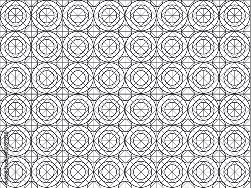 Line geometry seamless pattern. Vector background. Elegant luxury style repea...
