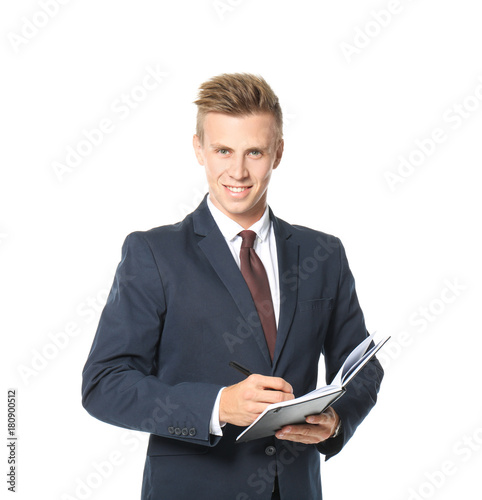 Attractive young manager wi...