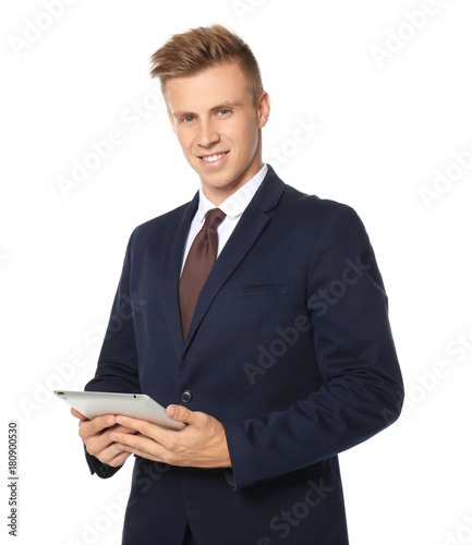 Attractive young manager wi...