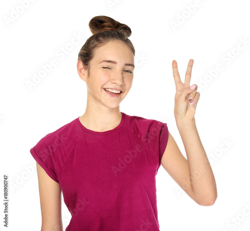 Attractive teenage girl, is...