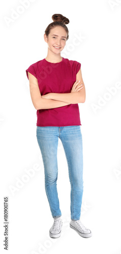 Attractive teenage girl, is...
