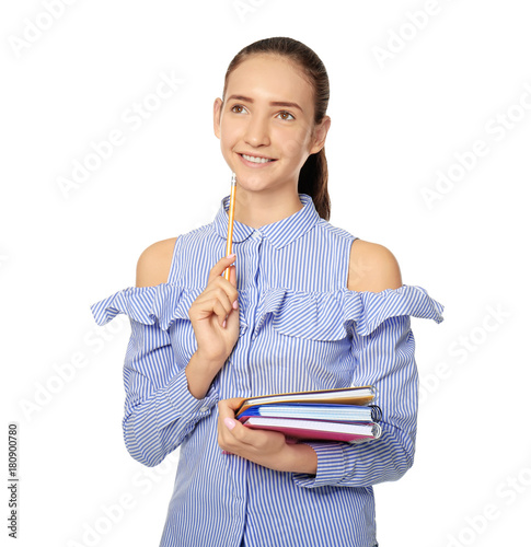 Attractive teenage girl wit...