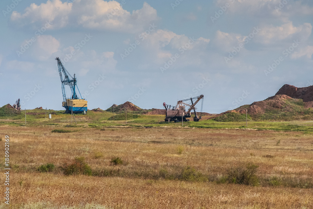 Fototapeta premium Plowed field after harvesting
