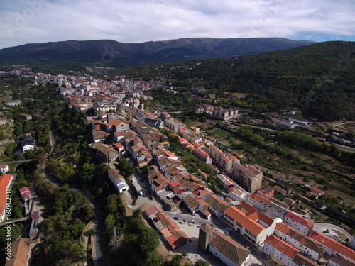 Bejar (Salamanca) desde el aire. Foto con drone en Castilla y León, España photo
