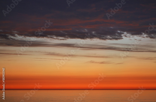 Sunset at Gdansk bay in Jastarnia. Hel Peninsula. Poland