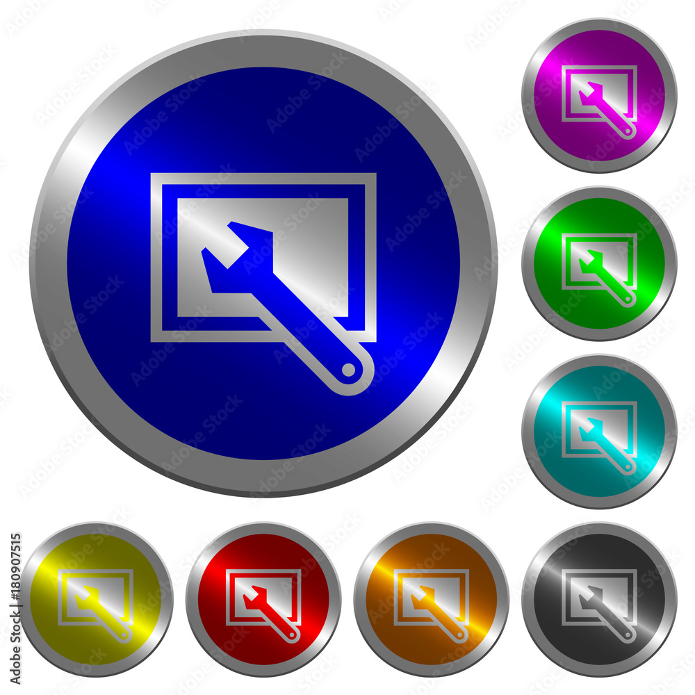 Screen settings luminous coin-like round color buttons Screen settings luminous coin-like round color buttons