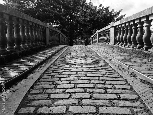 An old cobbled bridge photo