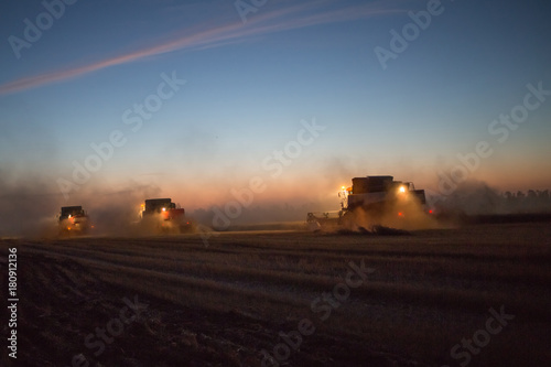 harvesting wheat farm harvester
