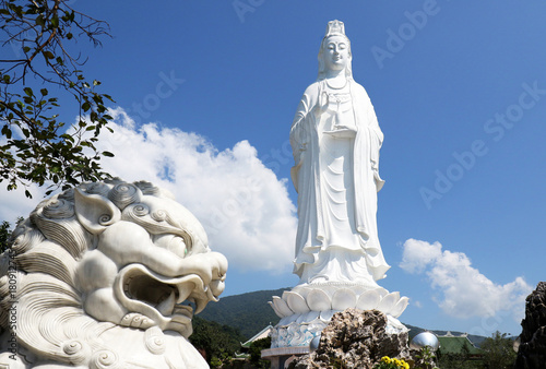 The Lady Buddha Statue (the Bodhisattva of Mercy) at the Linh Ung Pagoda in Danang (Da Nang) Vietnam.