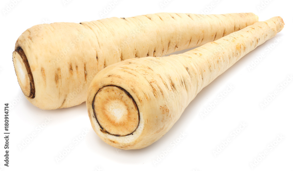 Parsnip isolated on the white background close up