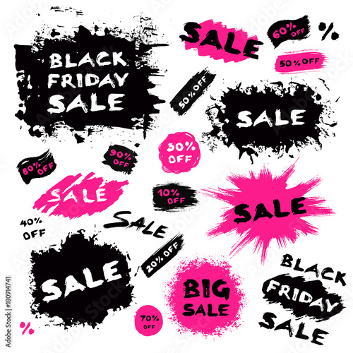 Brush Stroke Banners Black Friday Sale