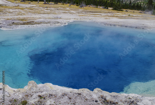 Yellowstone-Nationalpark und die geothermalen Quellen in den Vereinigten Staaten
