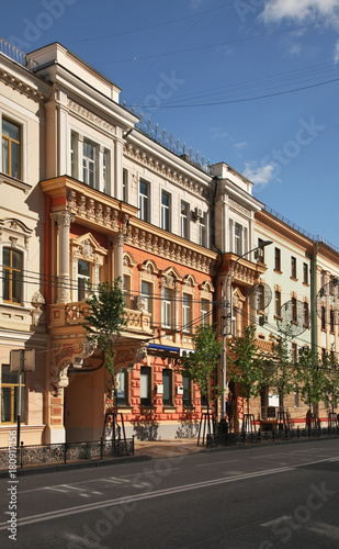 Old street at Red street in Krasnodar. Russia photo