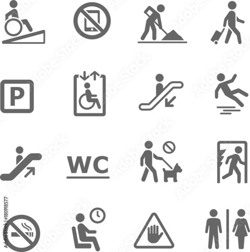Vector set of international direction signs
