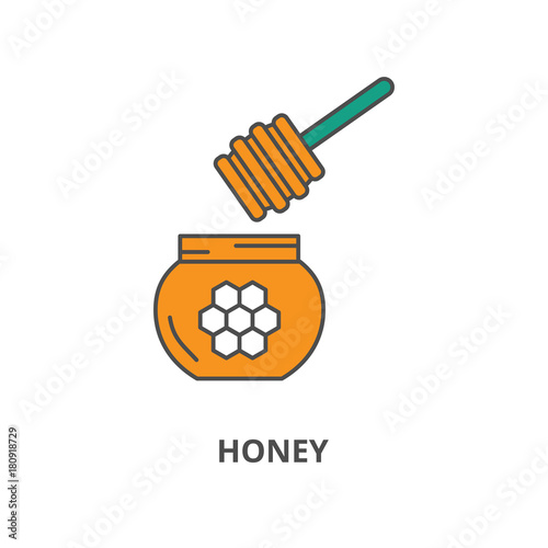 Honey vector icon, line style