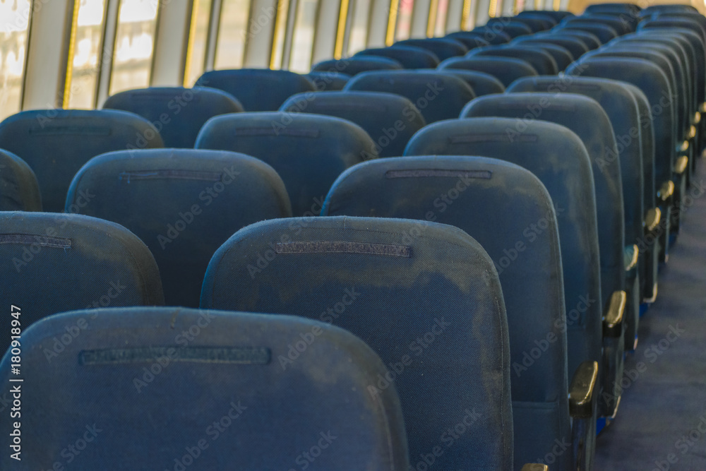 Obraz premium Ferry Empty Chairs Interior View