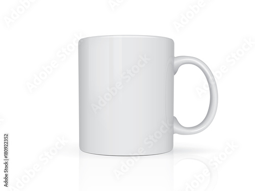 Realistic mug mock up vector template Easy to change colors