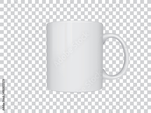 Realistic mug mock up vector template Easy to change colors