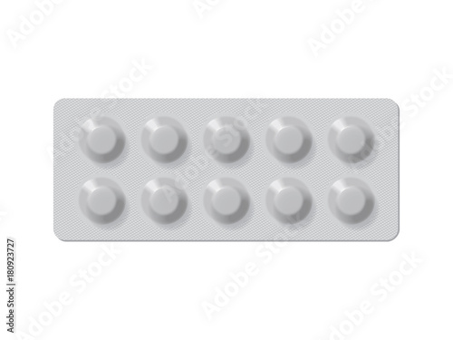 package with tablets medicines mock up