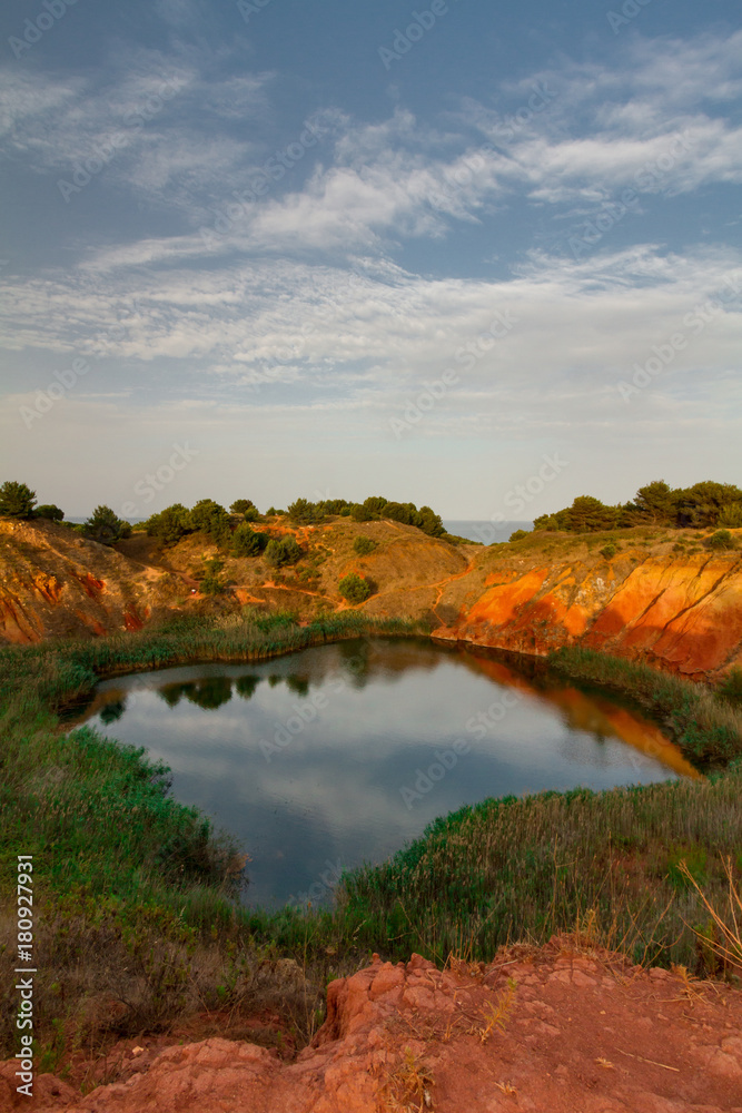 Lake created from an abandoned Bauxite mine
