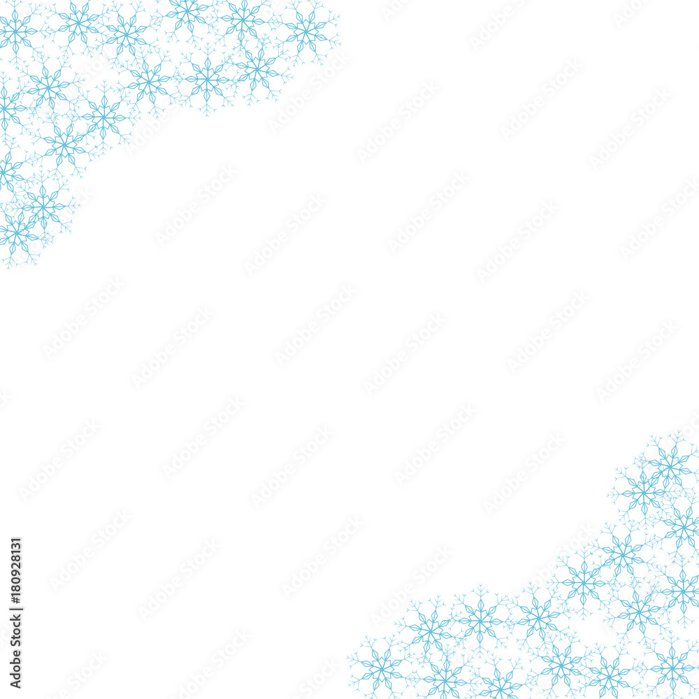 Festive decorative frame made of snowflakes on a white background. For posters, postcards, greeting for Christmas, new year. Festive decorative frame made of snowflakes on a white background. For posters, postcards, greeting for Christmas, new year.