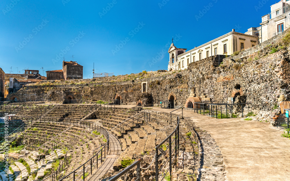 Greek-Roman Theatre of Catania in Sicilia, Italy