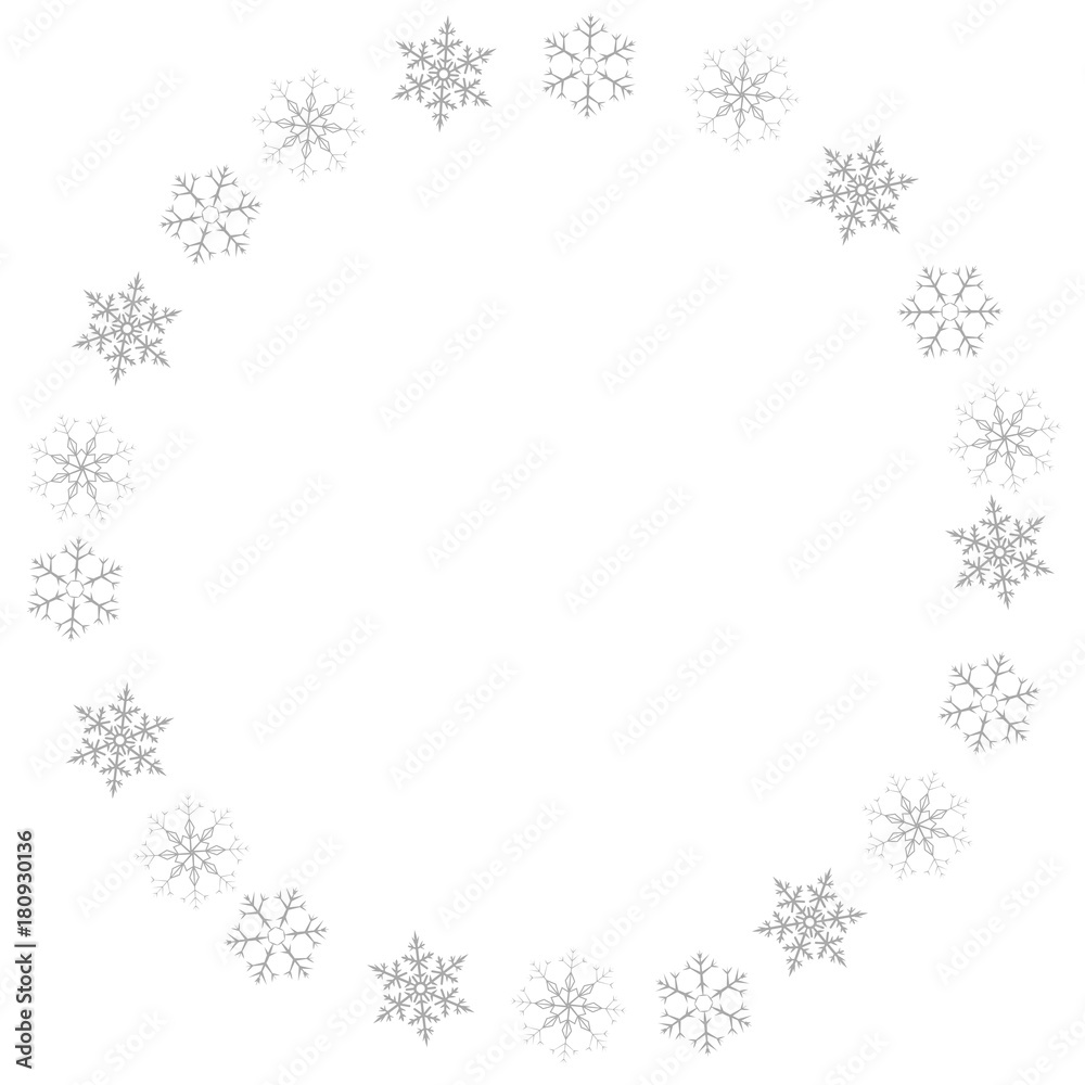 Festive decorative frame made of snowflakes on a white background. For posters, postcards, greeting for Christmas, new year. Festive decorative frame made of snowflakes on a white background. For posters, postcards, greeting for Christmas, new year.