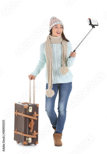 Attractive female tourist i...