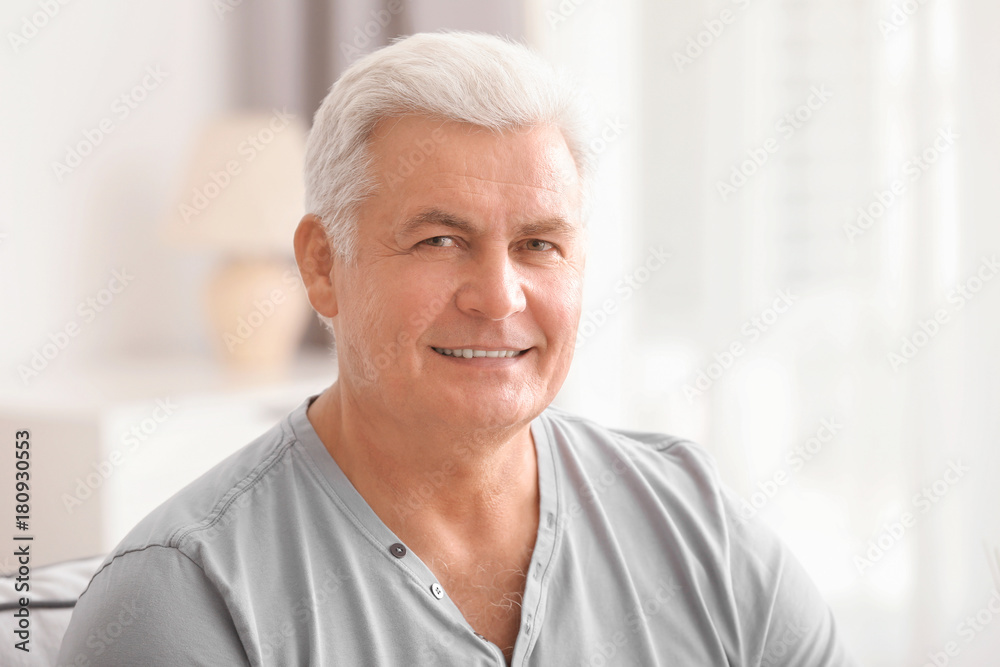 Handsome mature man at home Handsome mature man at home