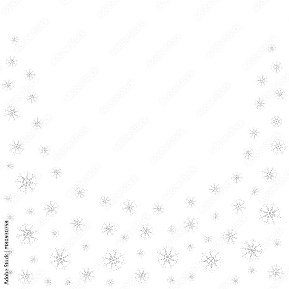 Festive decorative frame made of snowflakes on a white background. For posters, postcards, greeting for Christmas, new year. Festive decorative frame made of snowflakes on a white background. For posters, postcards, greeting for Christmas, new year.