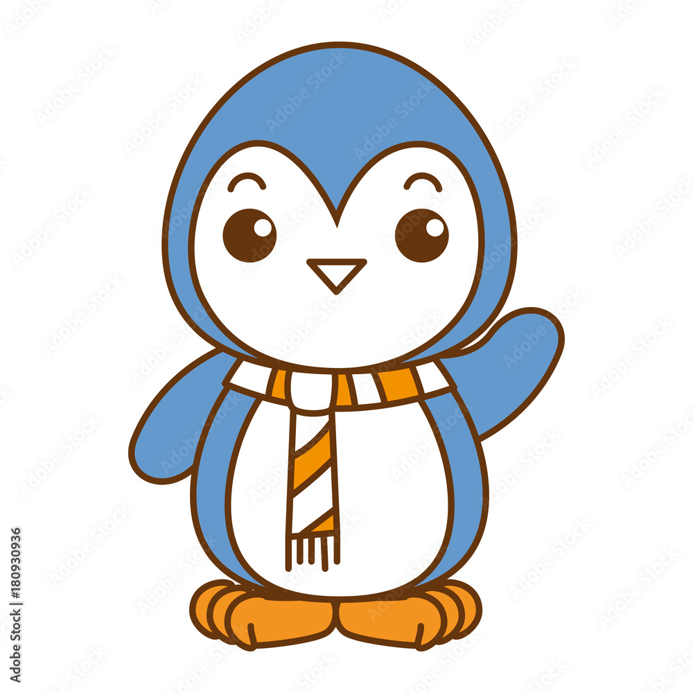 cute penguin with christmas scarf kawaii cute penguin with christmas scarf kawaii