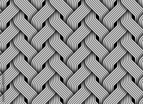 Vector seamless pattern of braided fiber.