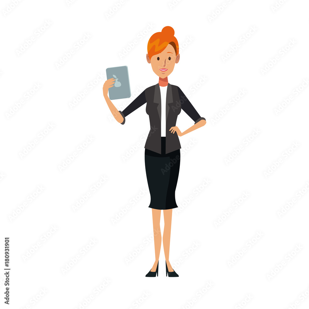 Business woman cartoon icon vector illustration graphic design Business woman cartoon icon vector illustration graphic design