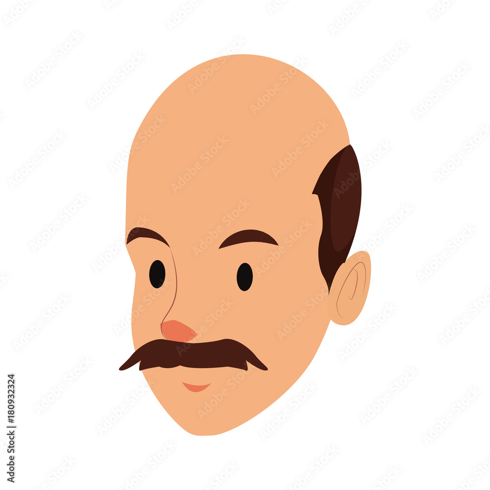 Man face cartoon icon vector illustration graphic design