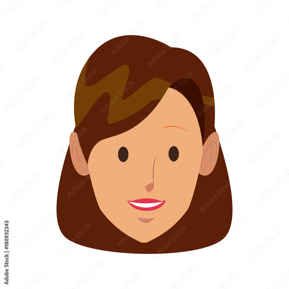 Woman face cartoon icon vector illustration graphic design Woman face cartoon icon vector illustration graphic design