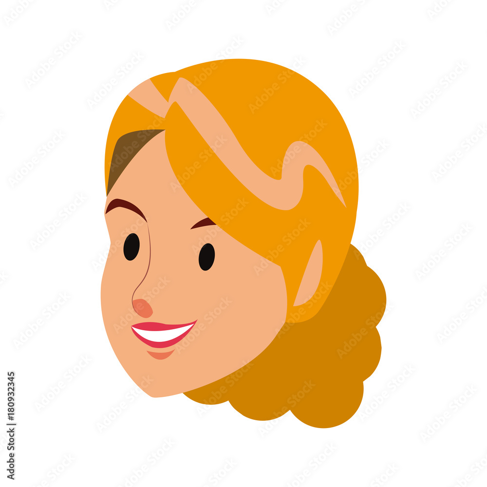 Woman face cartoon icon vector illustration graphic design Woman face cartoon icon vector illustration graphic design