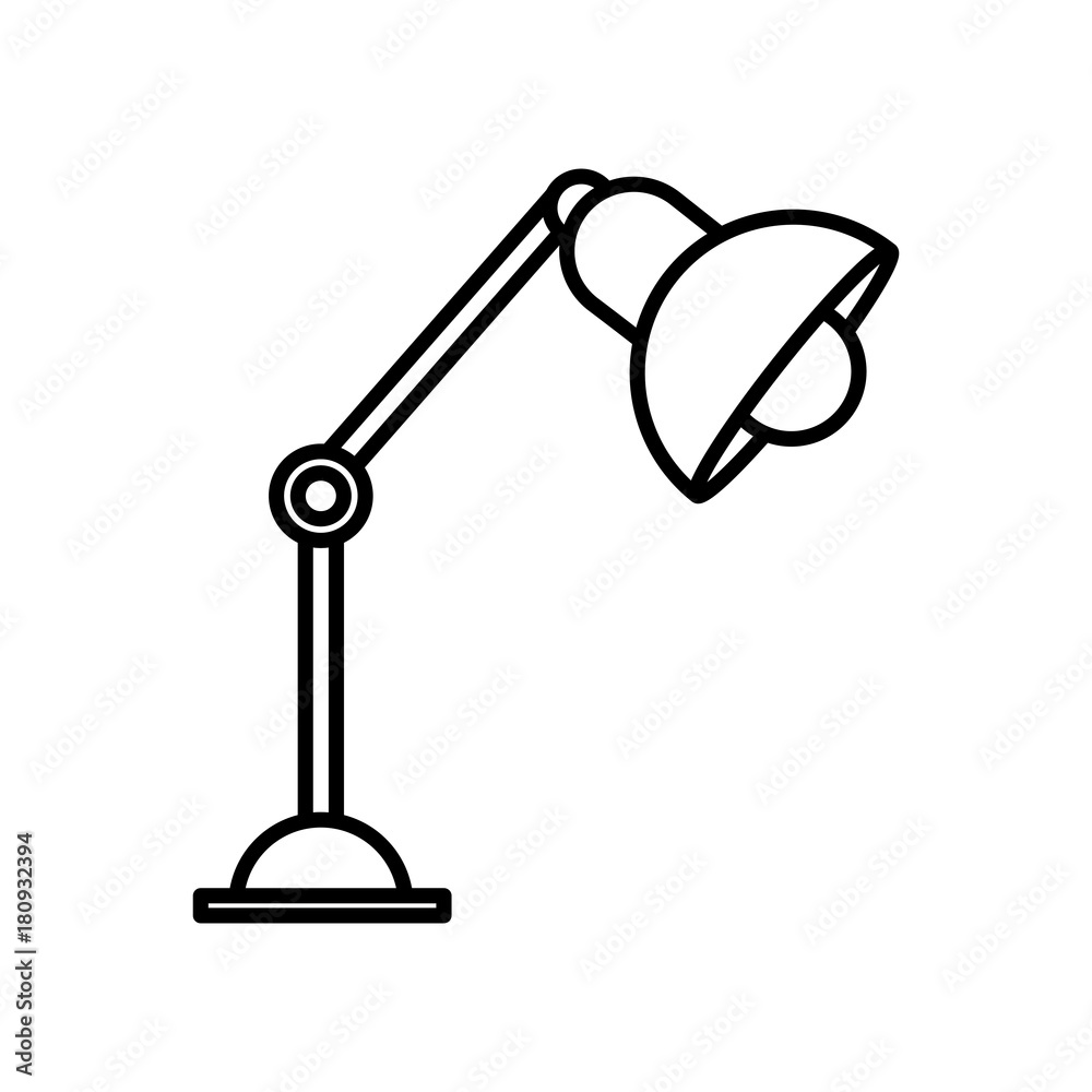 Office light lamp on desk icon vector illustration graphic design Office light lamp on desk icon vector illustration graphic design