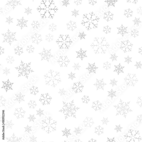 Wallpaper Mural Festive Christmas background of snowflakes. For postcards, poster, invitation design for new year. Seamless pattern. Torontodigital.ca