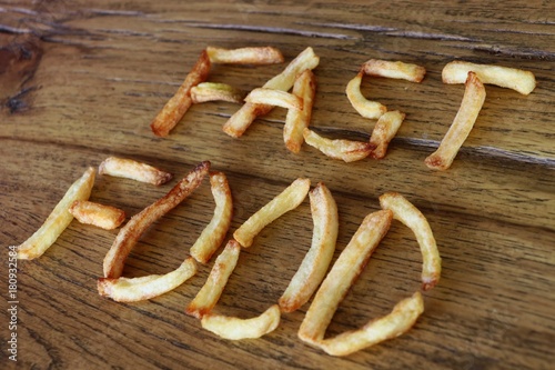 pommes schrift fast food I photo