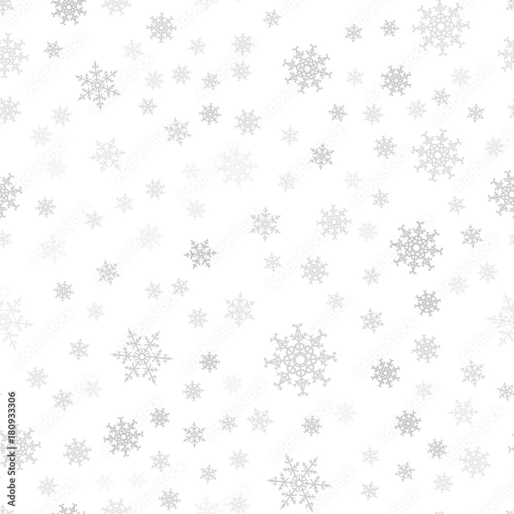 Seamless pattern. Christmas abstract background made of snowflakes on white. Design postcards, posters, greeting for the new year. Seamless pattern. Christmas abstract background made of snowflakes on white. Design postcards, posters, greeting for the new year.
