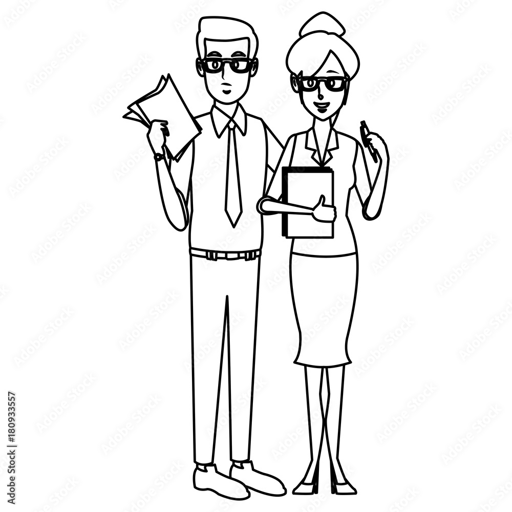 Business couple teamwork icon vector illustration graphic design Business couple teamwork icon vector illustration graphic design