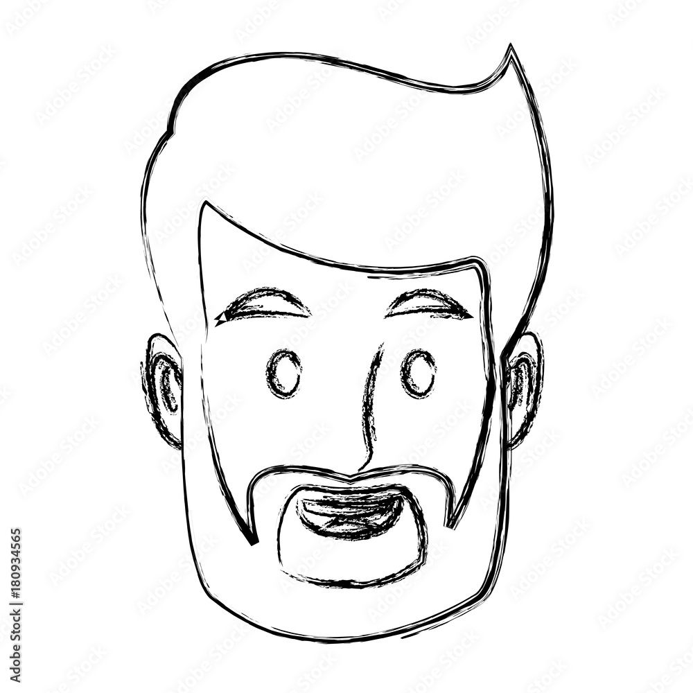 Man face cartoon icon vector illustration graphic design Man face cartoon icon vector illustration graphic design