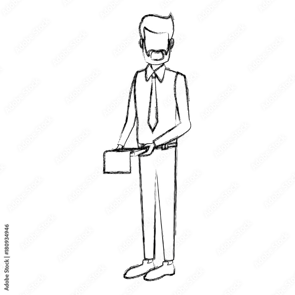 Obraz premium Businessman executive cartoon icon vector illustration graphic design