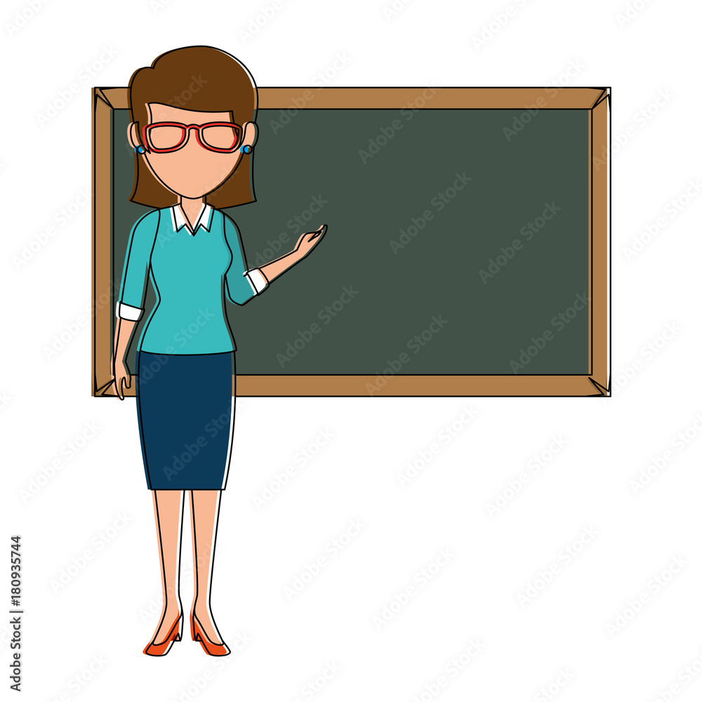 beautiful teacher female with chalkboard avatar character beautiful teacher female with chalkboard avatar character