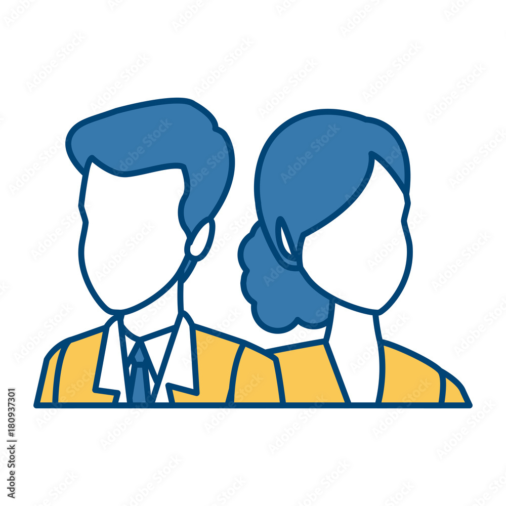Business couple teamwork icon vector illustration graphic design Business couple teamwork icon vector illustration graphic design