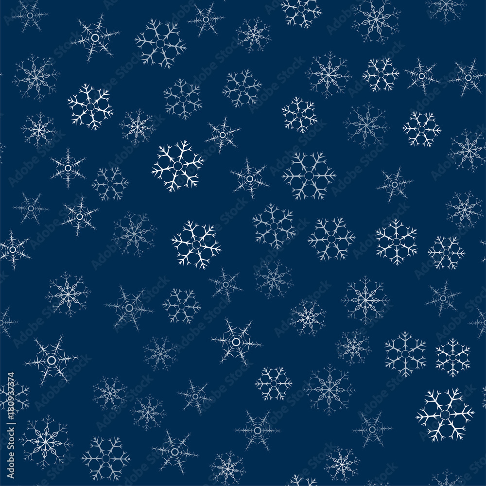abstract seamless pattern made of snowflakes on blue. Christmas background for design of posters, postcards, invitation for the new year. abstract seamless pattern made of snowflakes on blue. Christmas background for design of posters, postcards, invitation for the new year.