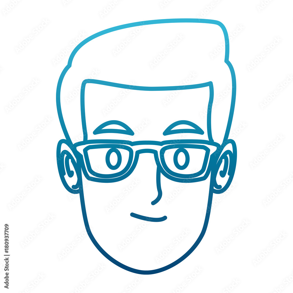 Man face cartoon icon vector illustration graphic design
